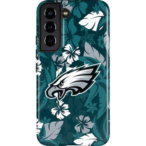 NFL Philadelphia Eagles Tropical Print Galaxy S22 Pro Case