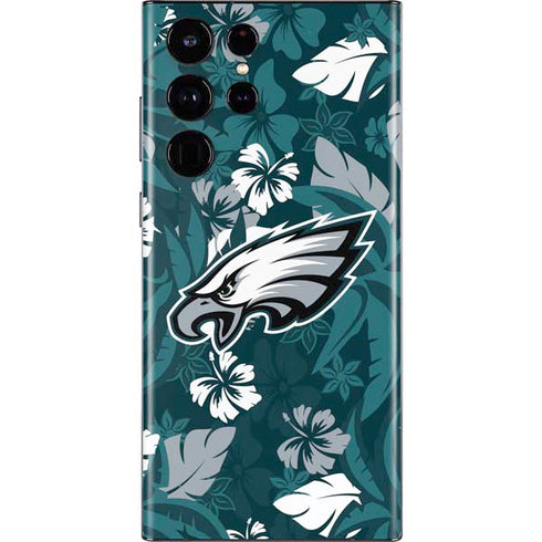 NFL Philadelphia Eagles Tropical Print Galaxy S22 Ultra Skin