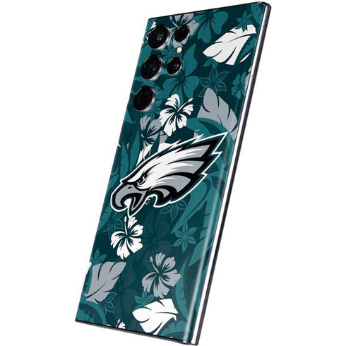 NFL Philadelphia Eagles Tropical Print Galaxy S22 Ultra Skin