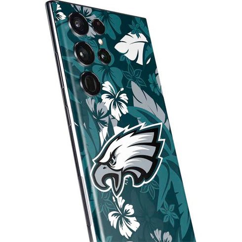 NFL Philadelphia Eagles Tropical Print Galaxy S22 Ultra Skin
