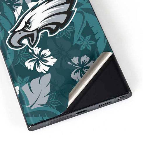 NFL Philadelphia Eagles Tropical Print Galaxy S22 Ultra Skin