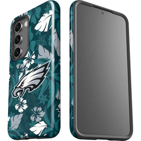 NFL Philadelphia Eagles Tropical Print Galaxy S23 Plus Pro Case