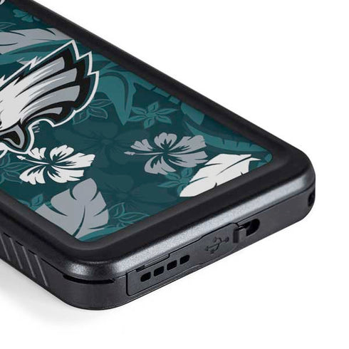 NFL Philadelphia Eagles Tropical Print Galaxy S23 Plus Waterproof Case