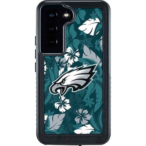 NFL Philadelphia Eagles Tropical Print Galaxy S23 Waterproof Case