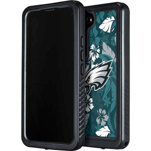 NFL Philadelphia Eagles Tropical Print Galaxy S23 Waterproof Case