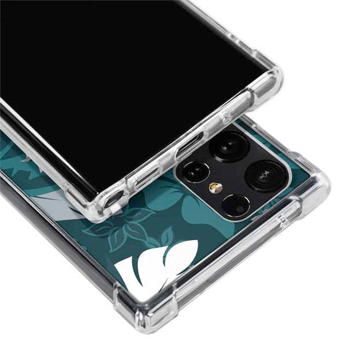 NFL Philadelphia Eagles Tropical Print Galaxy S24 Ultra Clear Case
