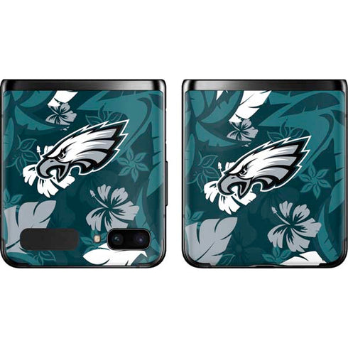 NFL Philadelphia Eagles Tropical Print Galaxy Z Flip Skin