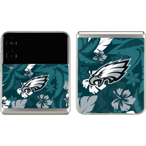 NFL Philadelphia Eagles Tropical Print Galaxy Z Flip3 5G Skin