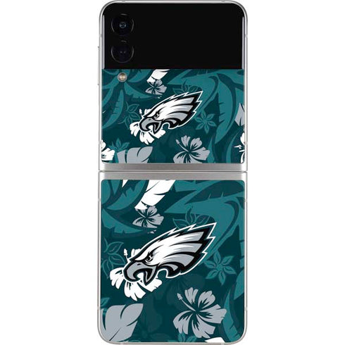 NFL Philadelphia Eagles Tropical Print Galaxy Z Flip3 5G Skin