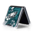 NFL Philadelphia Eagles Tropical Print Galaxy Z Flip5 5G Clear Case