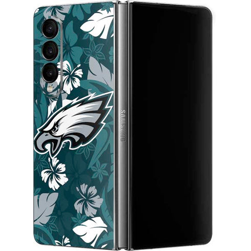 NFL Philadelphia Eagles Tropical Print Galaxy Z Fold4 5G Skin