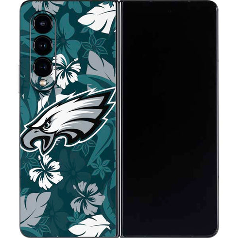 NFL Philadelphia Eagles Tropical Print Galaxy Z Fold4 5G Skin