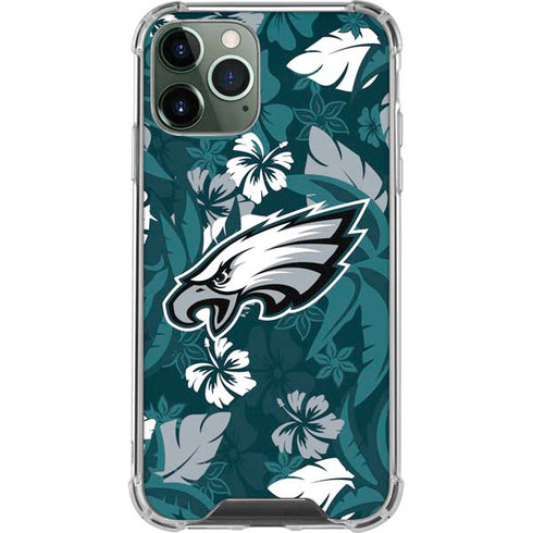 NFL Philadelphia Eagles Tropical Print iPhone 11 Pro Max Clear Case