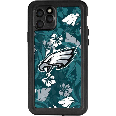 NFL Philadelphia Eagles Tropical Print iPhone 11 Pro Waterproof Case