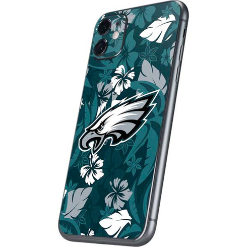 NFL Philadelphia Eagles Tropical Print iPhone 11 Skin