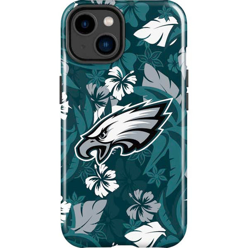 NFL Philadelphia Eagles Tropical Print iPhone 15 Plus Impact Case