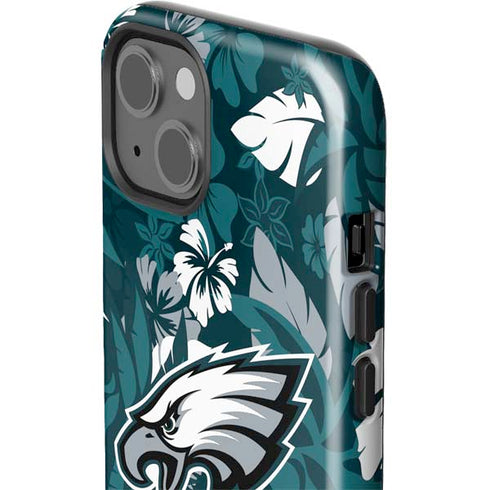 NFL Philadelphia Eagles Tropical Print iPhone 15 Plus Impact Case