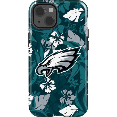 NFL Philadelphia Eagles Tropical Print iPhone 14 Impact Case