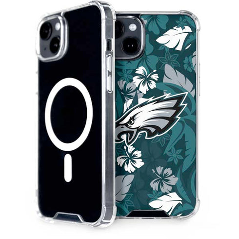 NFL Philadelphia Eagles Tropical Print iPhone 15 Plus MagSafe Case