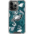 NFL Philadelphia Eagles Tropical Print iPhone 14 Pro Clear Case