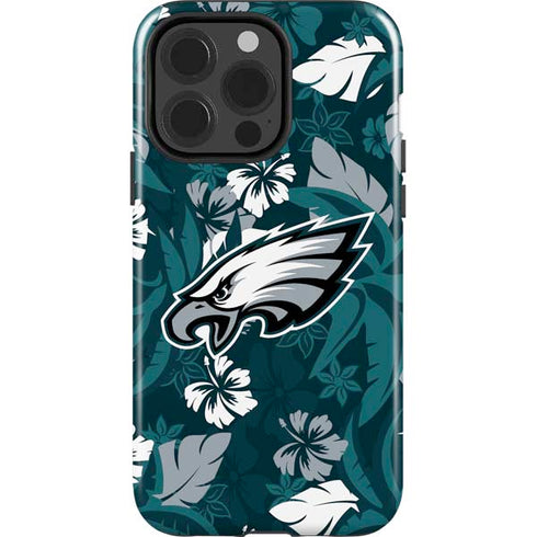 NFL Philadelphia Eagles Tropical Print iPhone 15 Pro Impact Case