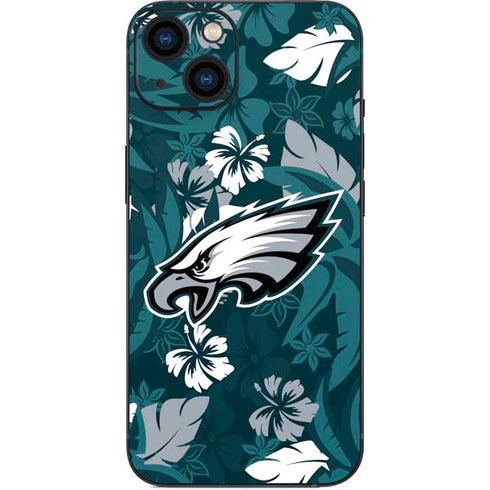 NFL Philadelphia Eagles Tropical Print iPhone 14 Skin