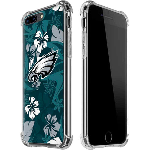 NFL Philadelphia Eagles Tropical Print iPhone 7/8 Plus Clear Case