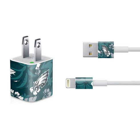 NFL Philadelphia Eagles Tropical Print iPhone Charger (5W USB) Skin