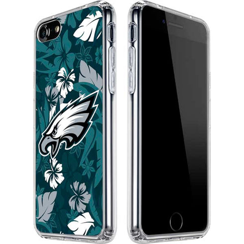 NFL Philadelphia Eagles Tropical Print iPhone SE (2nd & 3rd Gen) Clear Case