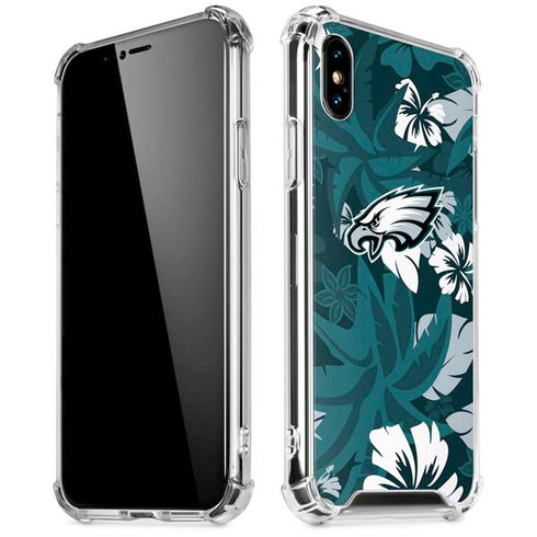 NFL Philadelphia Eagles Tropical Print iPhone X/XS Clear Case