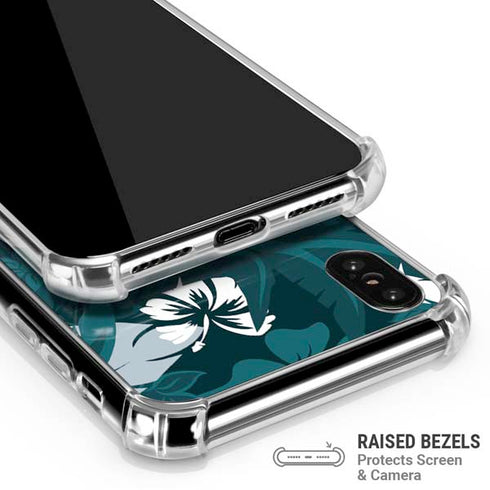 NFL Philadelphia Eagles Tropical Print iPhone X/XS Clear Case