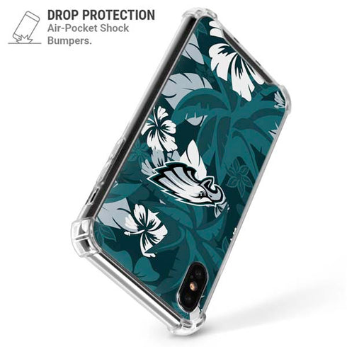 NFL Philadelphia Eagles Tropical Print iPhone X/XS Clear Case