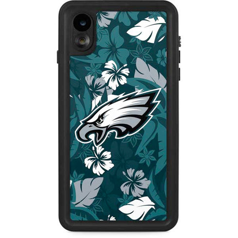 NFL Philadelphia Eagles Tropical Print iPhone XR Waterproof Case