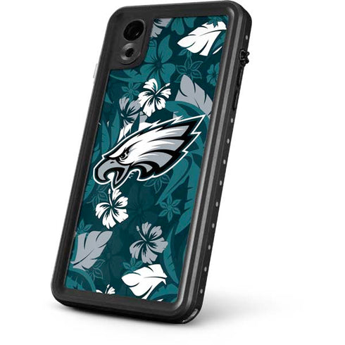NFL Philadelphia Eagles Tropical Print iPhone XR Waterproof Case