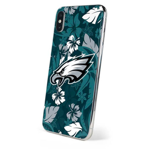 NFL Philadelphia Eagles Tropical Print iPhone XS Skin