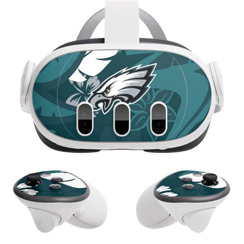 NFL Philadelphia Eagles Tropical Print Meta Quest 3 Skin