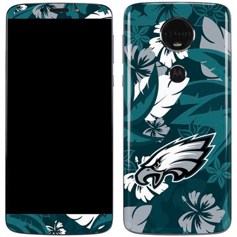 NFL Philadelphia Eagles Tropical Print Moto E5 Plus Skin