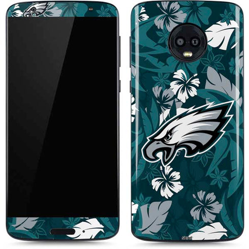 NFL Philadelphia Eagles Tropical Print Moto G6 Skin
