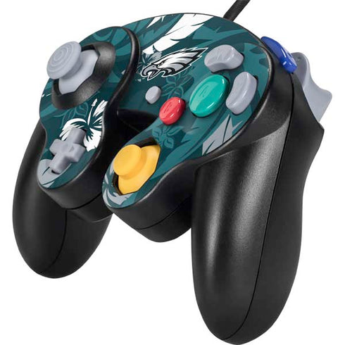 NFL Philadelphia Eagles Tropical Print Nintendo GameCube Controller Skin