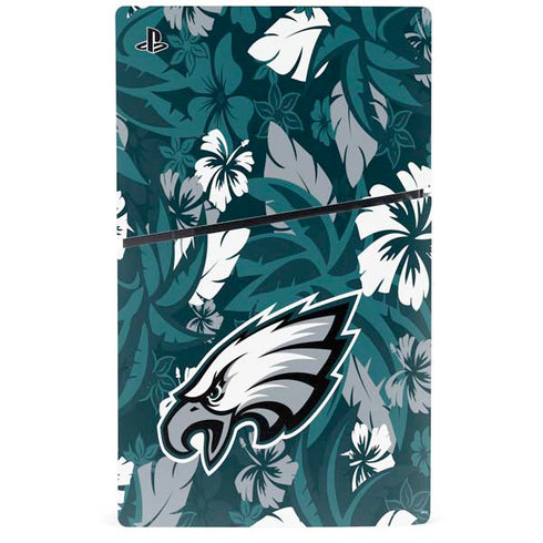 NFL Philadelphia Eagles Tropical Print PS5 Slim Disk Console Skin
