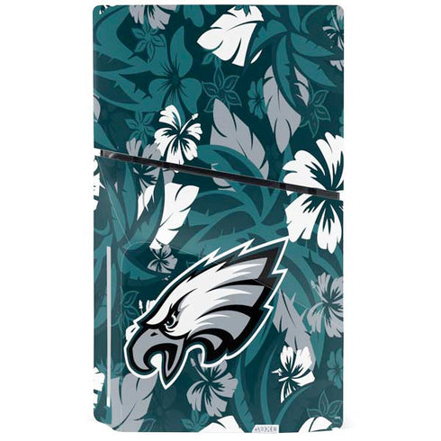 NFL Philadelphia Eagles Tropical Print PS5 Slim Disk Console Skin