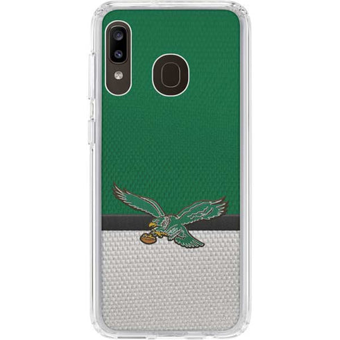 NFL Philadelphia Eagles Vintage Galaxy A20 Clear Case