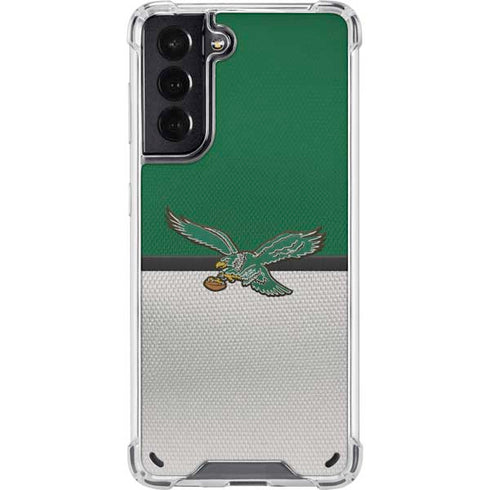 NFL Philadelphia Eagles Vintage Galaxy S21 5G Clear Case