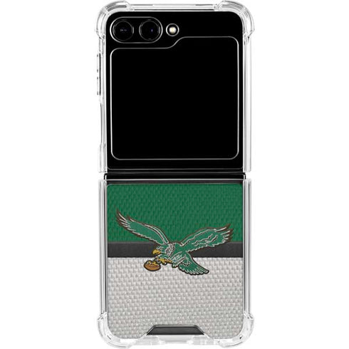 NFL Philadelphia Eagles Vintage Galaxy Z Flip5 5G Clear Case