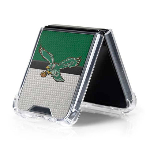 NFL Philadelphia Eagles Vintage Galaxy Z Flip5 5G Clear Case