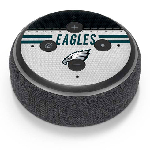 NFL Philadelphia Eagles White Striped Amazon Echo Dot Skin