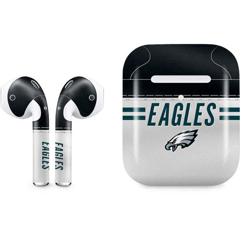 NFL Philadelphia Eagles White Striped Apple AirPods 2 Skin
