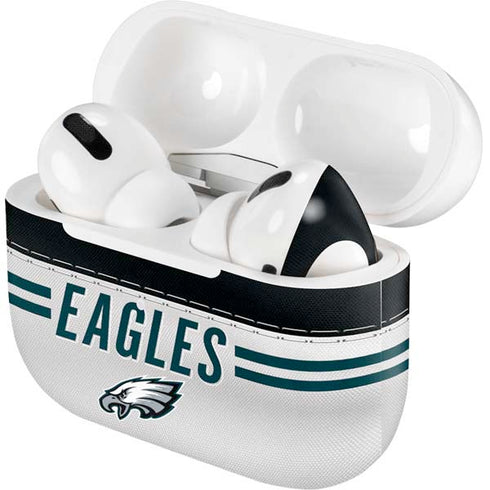 NFL Philadelphia Eagles White Striped Apple AirPods Pro Skin