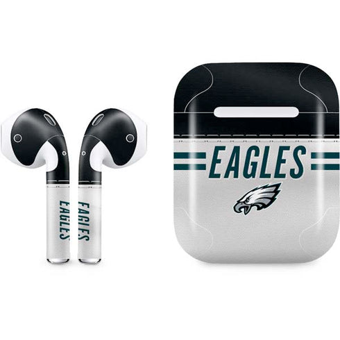 NFL Philadelphia Eagles White Striped Apple AirPods Skin