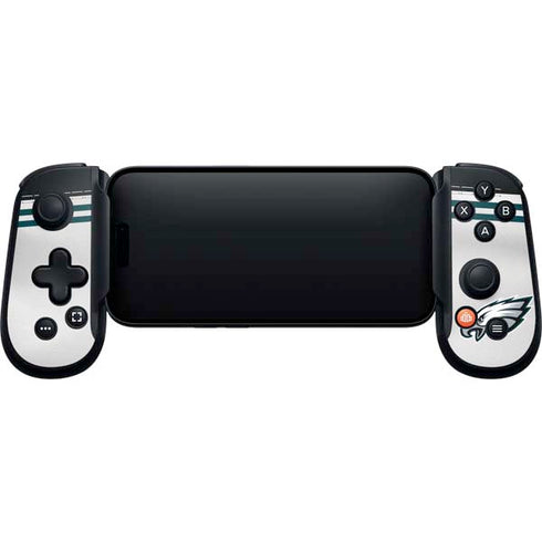 NFL Philadelphia Eagles White Striped Backbone One for iPhone Game Controller Skin